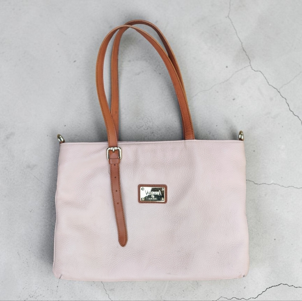 Valentina Large Pebbled Leather Tote - Picture 1 of 7